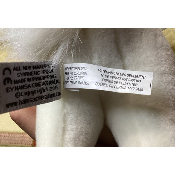 Vintage HANSA White Pegasus Plush Stuffed Animal Toy Posable Legs Hand Crafted - Picture 13 of 16